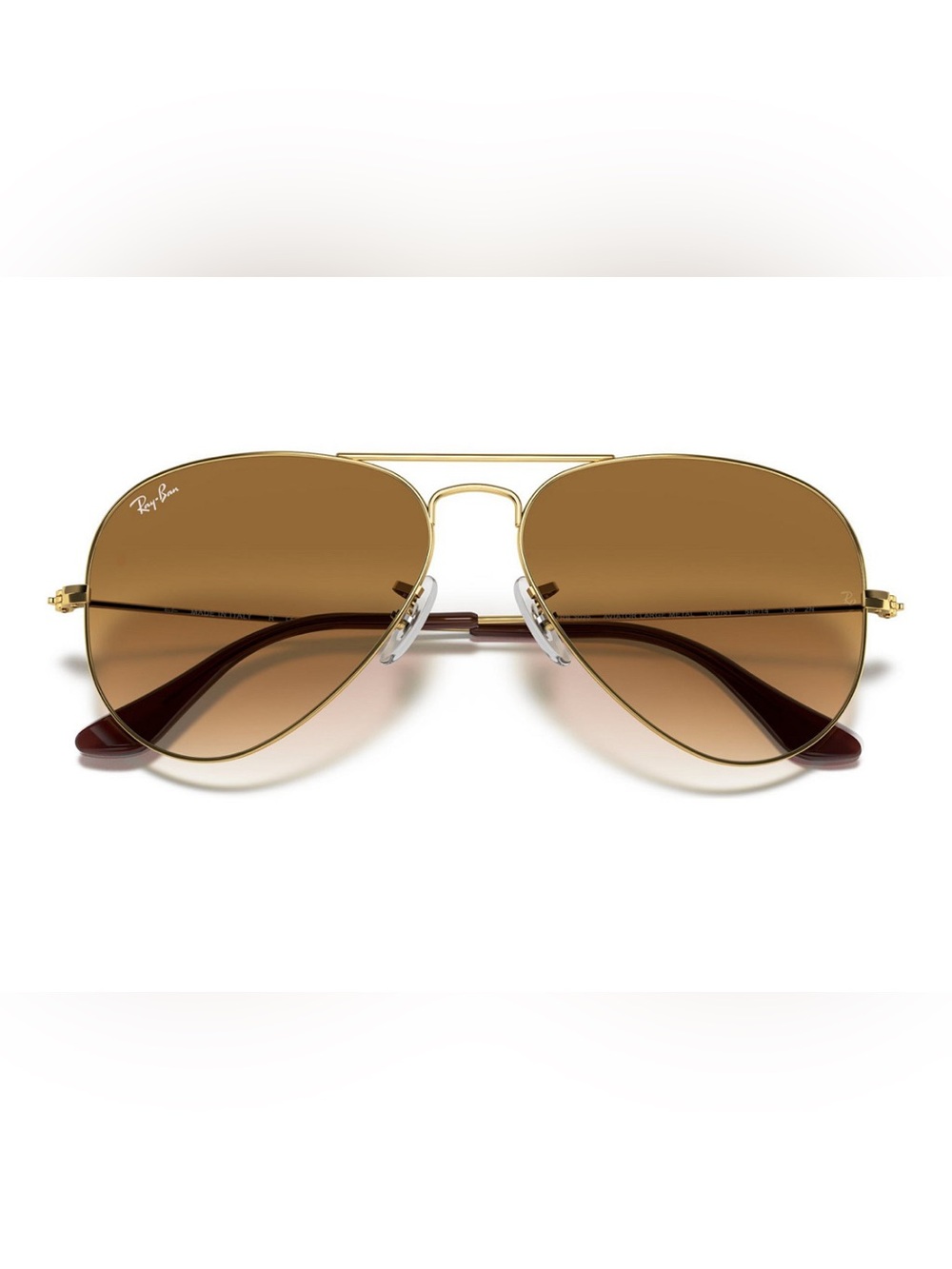 Ray-Ban Aviator Sunglasses - Gold Frame with Brown Gradient Lenses - Picture 5 of 8